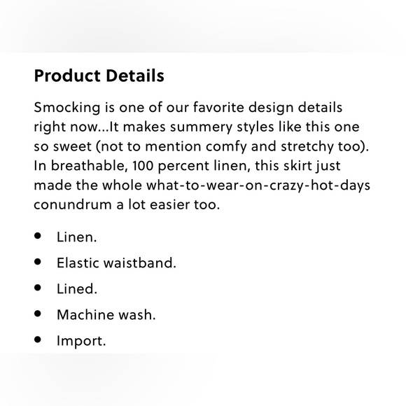 NWT J. Crew Smocked Waist Linen Mini Skirt - Picture 9 of 12